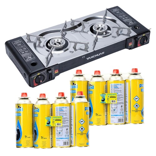 Portable double burner hob - portable,