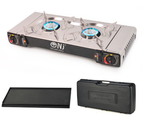 Portable double burner - portable, gas